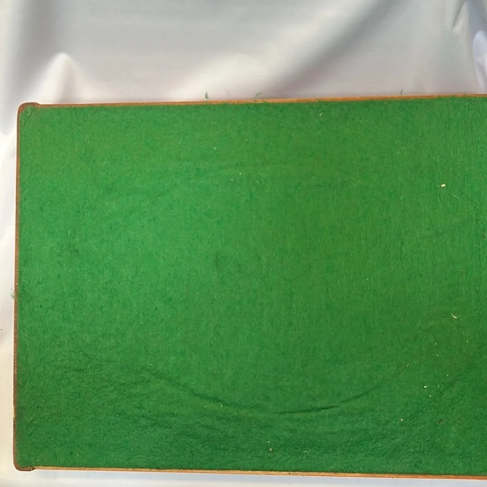 Wooden Tray with Glass Top Covering a Hand Cross Stitched Pineapple